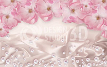 3D обои с рисунком жемчуг Design Studio 3D Цветочная фантазия CF-026
