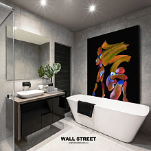 Декоративное панно для ванной комнаты Wall street Волборды ART-02