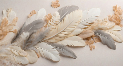 Панно AG-FT-025, Feathers, Design Studio 3D